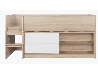 3ft Leyci Mid Sleeper Bed Frame in Oak and White
